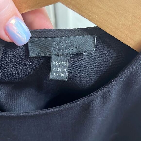 ✨ATM Anthony Thomas Melillo Women Black Woven Sleeveless Shift Sz XS Dress✨ - Picture 8 of 11